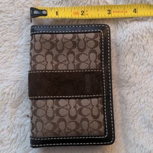 Coach mini signature bifold wallet